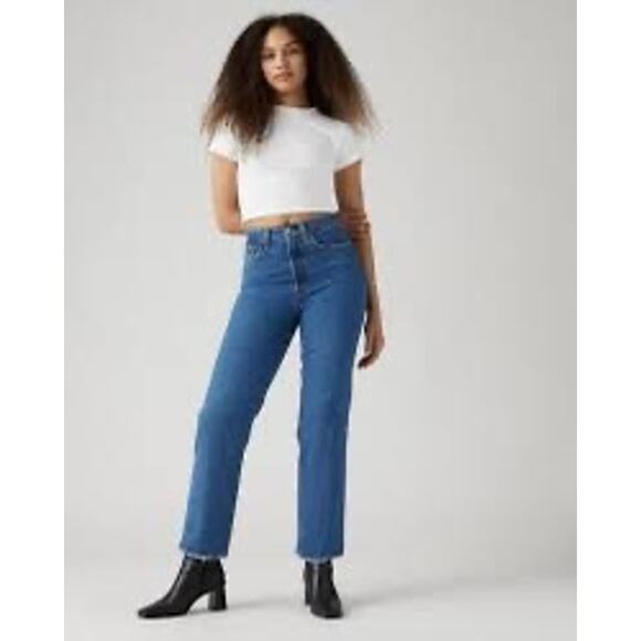 Levi's® Premium RIBCAGE STRAIGHT ANKLE WOMEN'S JEANS Size 27 - Picture 1 of 6